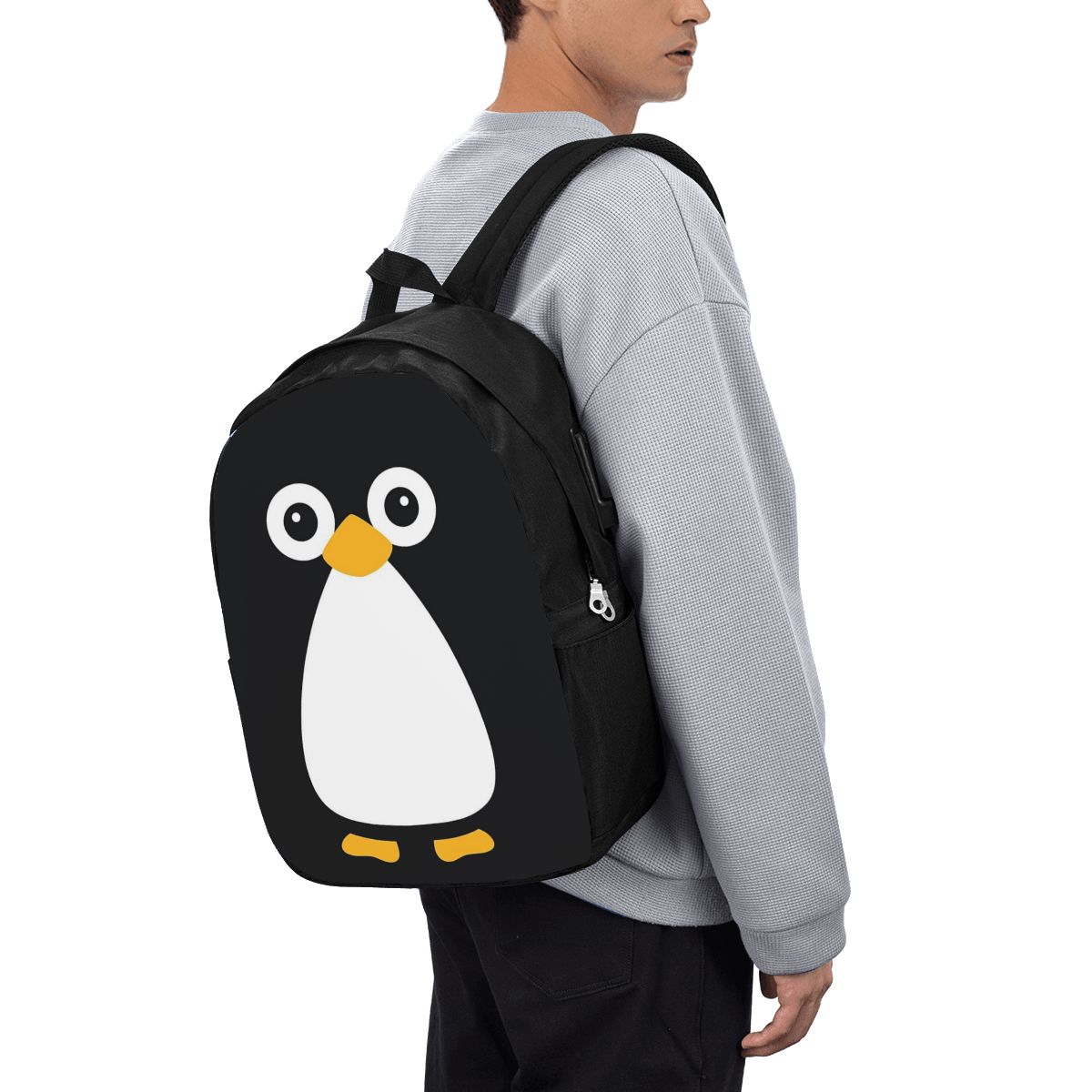 Travel Bags - Cute Vector Penguin Backpack Travel Notebook