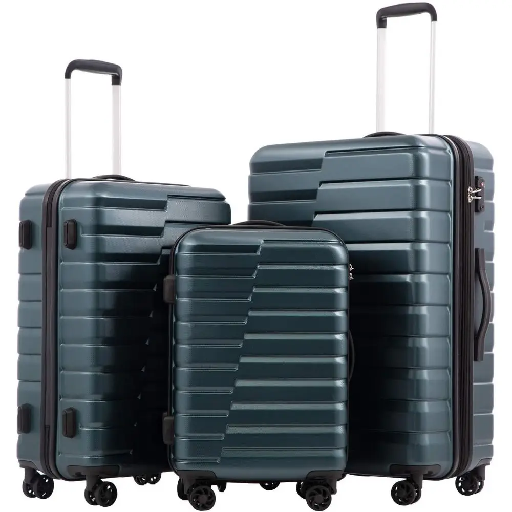Expandable Hard Shell Luggage Set - 3-Piece Hard Shell Spinner Luggage Set,