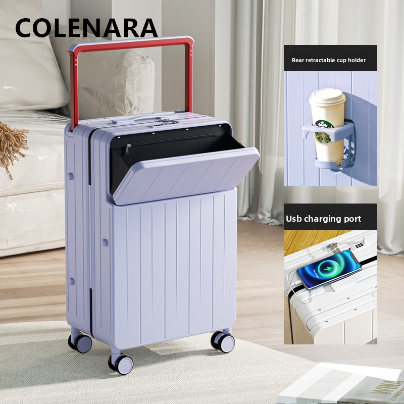 COLENARA Multifunctional Suitc - Front Opening Laptop Luggage 24 Inch review and price