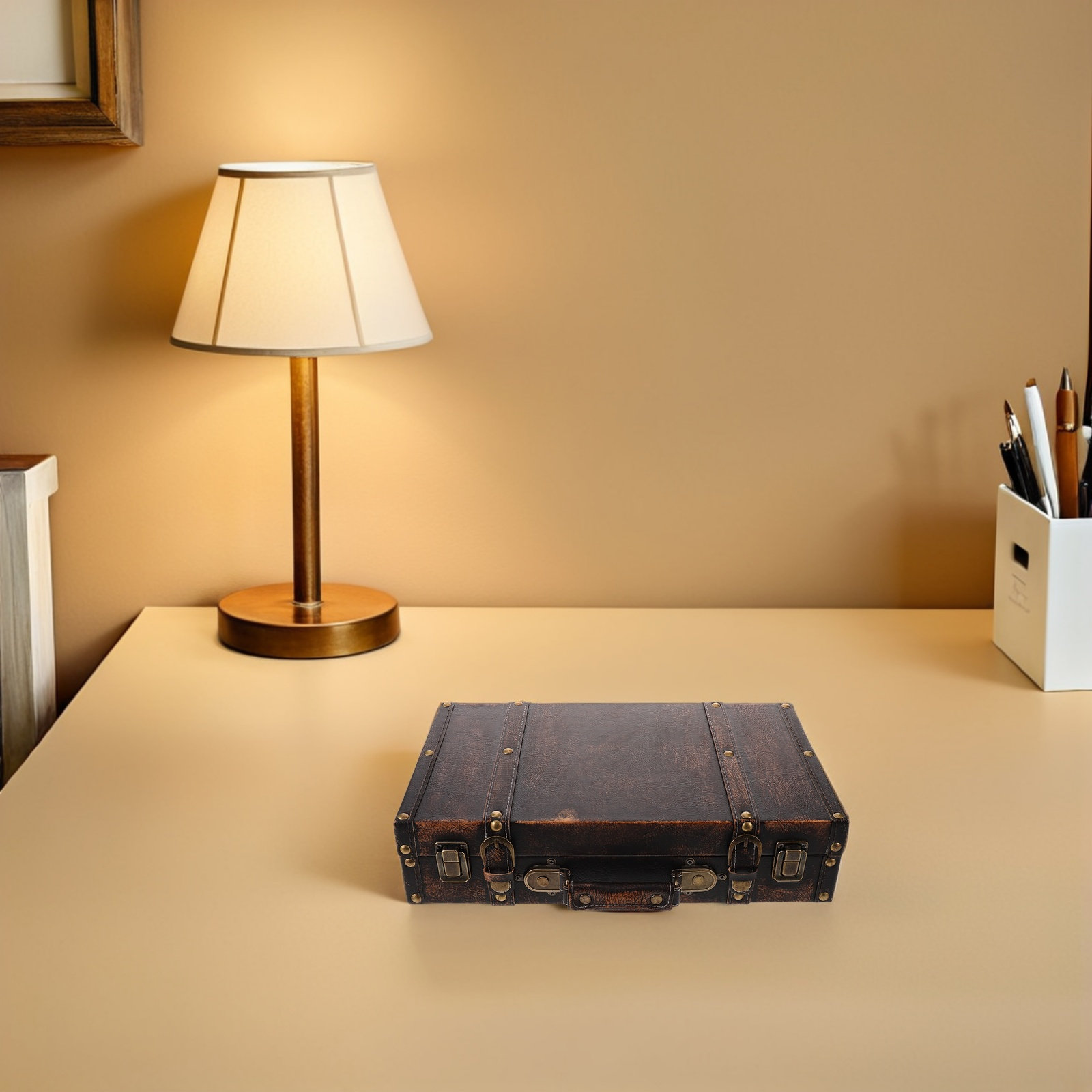 Vintage Suitcase Photo Prop Wo - Retro Vintage Trunk Suitcase review and price