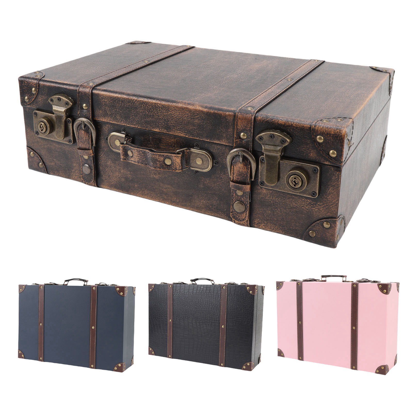 Vintage Suitcase Box Travel St - Retro Vintage Trunk Suitcase review and price