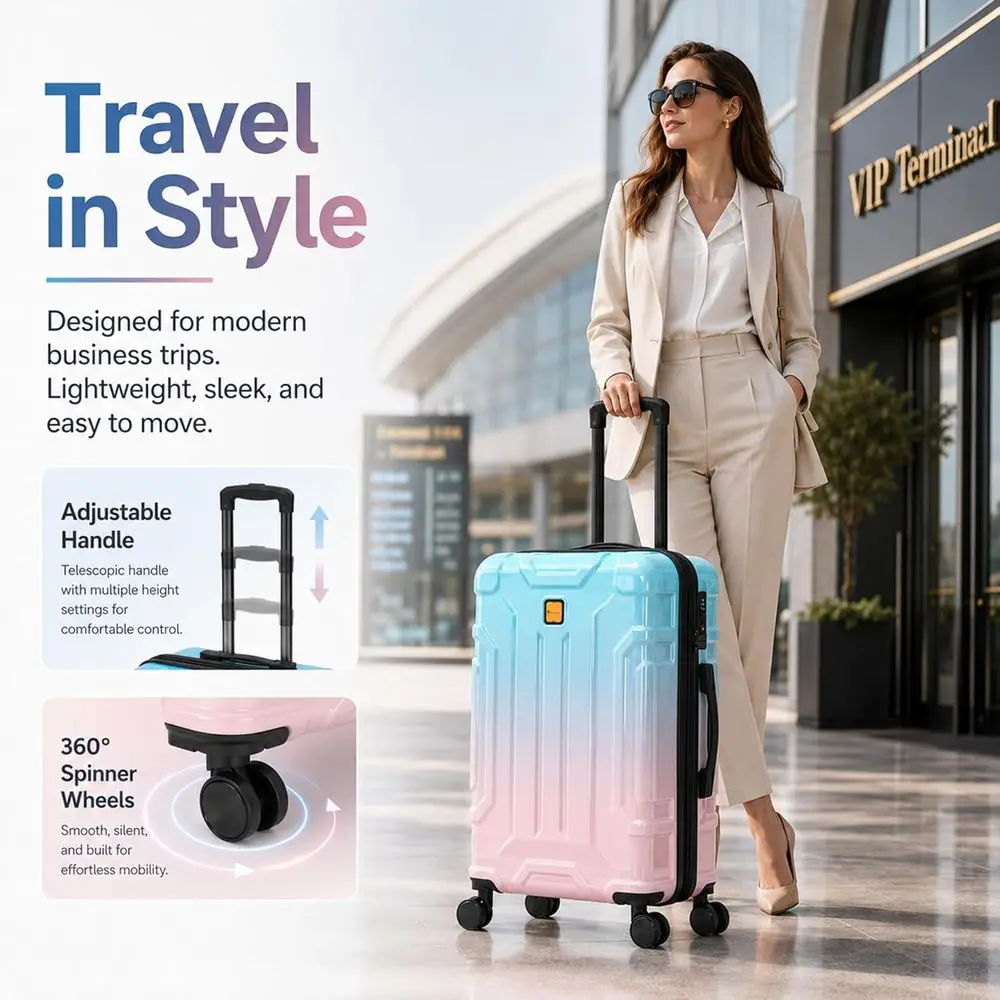 5 Piece Hardshell Luggage Set, - Expandable Hard Shell Luggage Set review and price