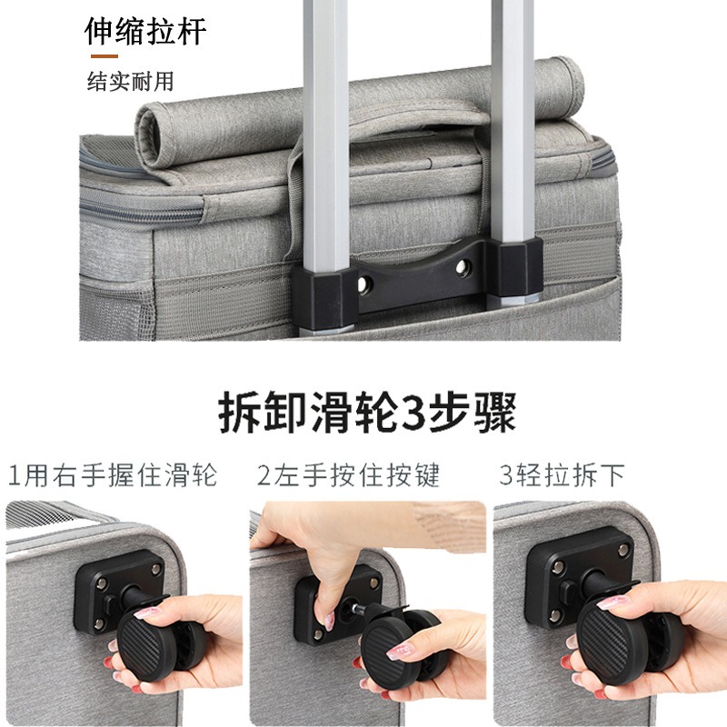Hanbang Double Layer Pet Rolli - Foldable Rolling Luggage Bag review and price