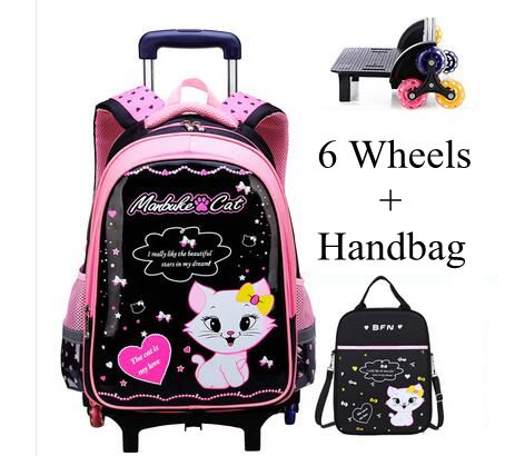 Student School Rolling Backpac - Foldable Rolling Luggage Bag review and price