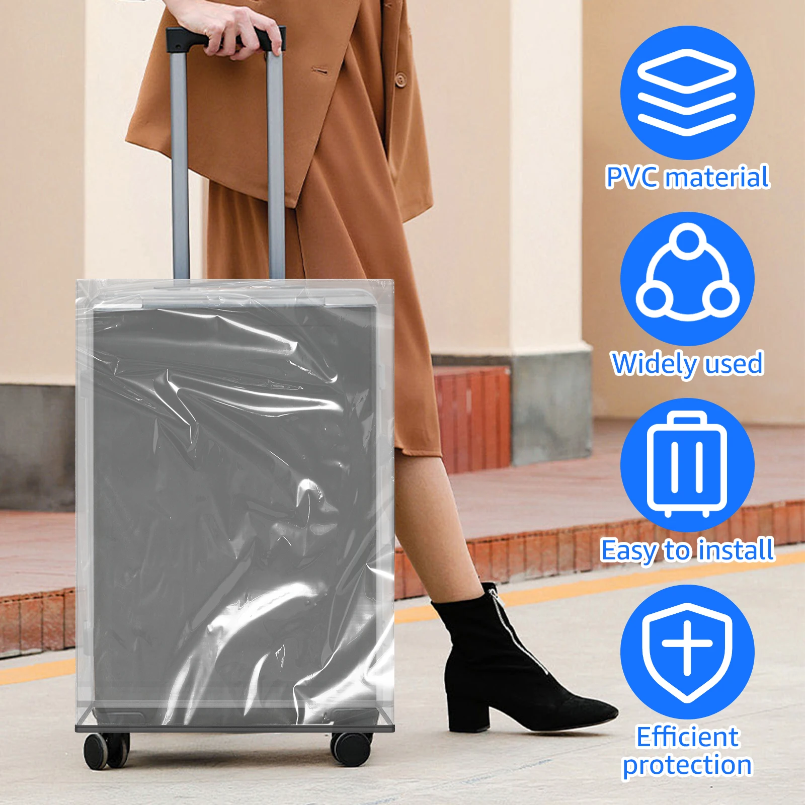 3Pcs Transparent PVC Luggage P - Luggage Protective Cover Transparent review and price