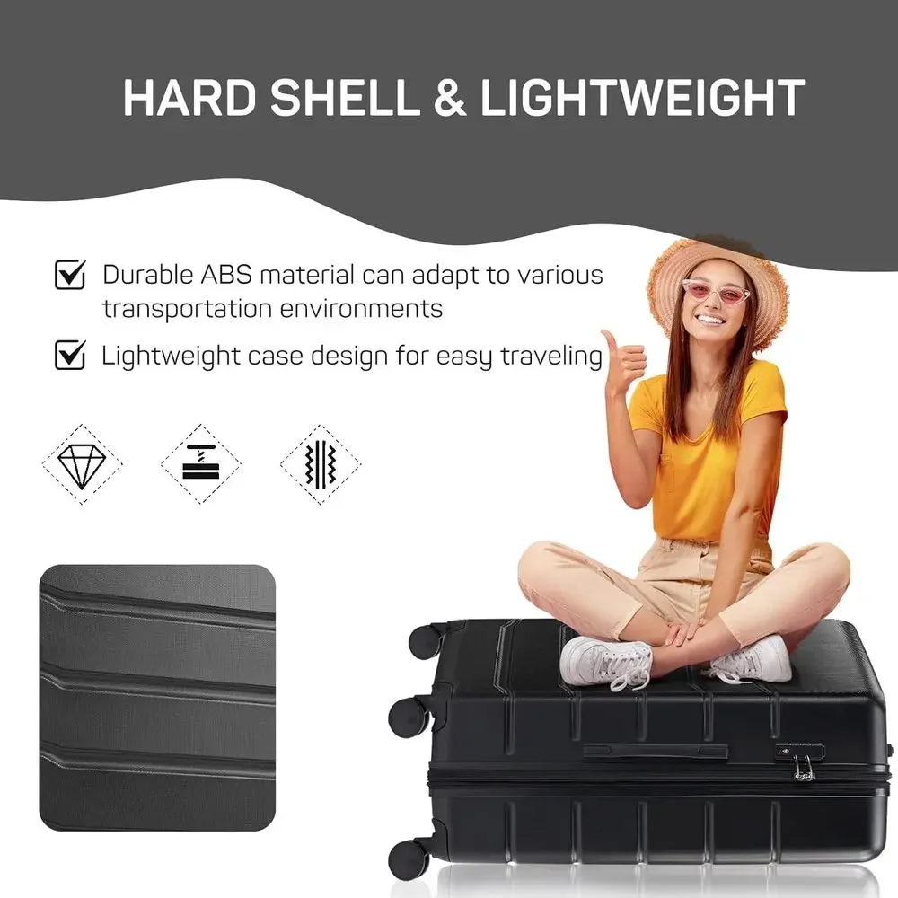 3-Piece Hard Shell Spinner Lug - Expandable Hard Shell Luggage Set review and price