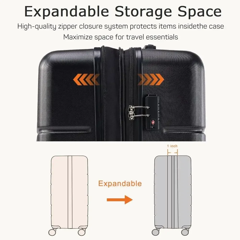 3-Piece Hard Shell Spinner Lug - Expandable Hard Shell Luggage Set review and price