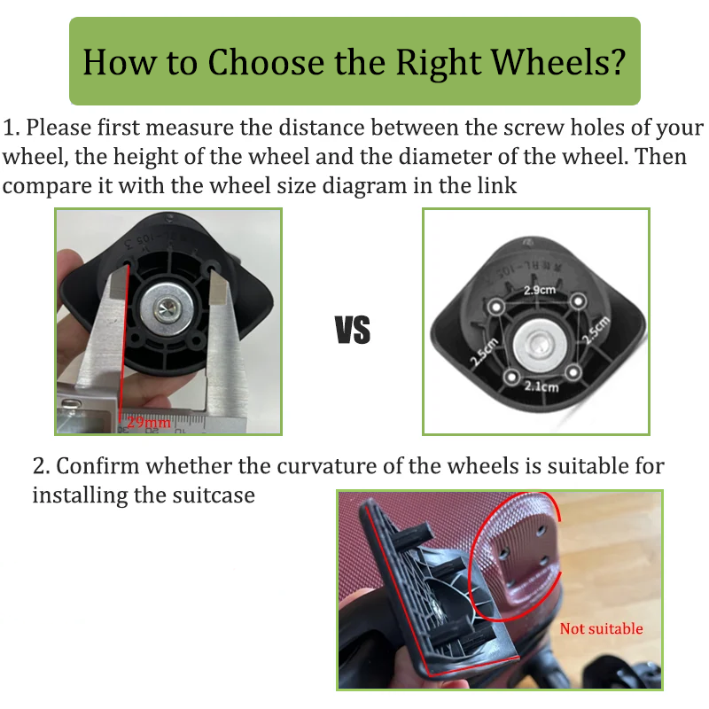 Universal Fit Luggage Caster R - Silent Replacement Luggage Wheels review and price