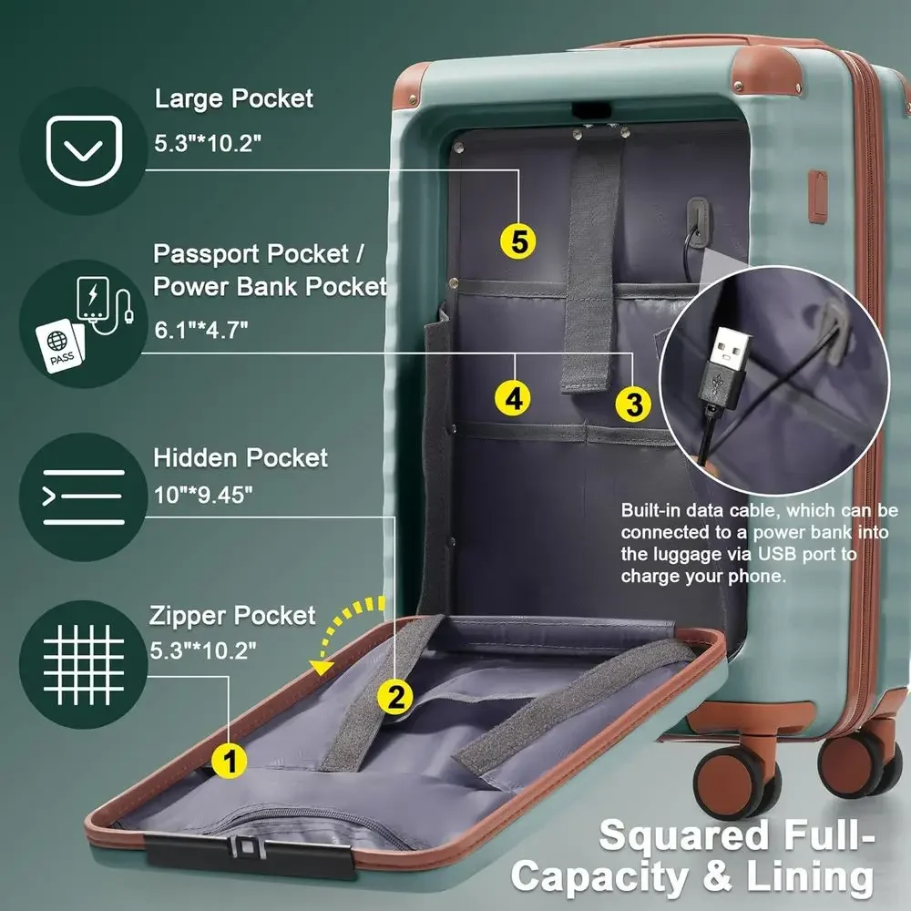 5-Piece Expandable Hardshell S - Expandable Hard Shell Luggage Set review and price