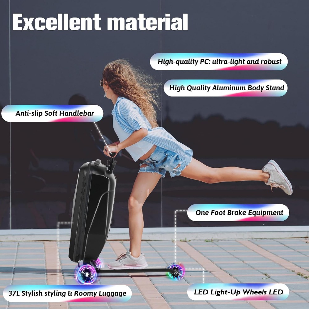Scooter Luggage for Kids: Ligh - Kids Ride On Suitcase Scooter review and price