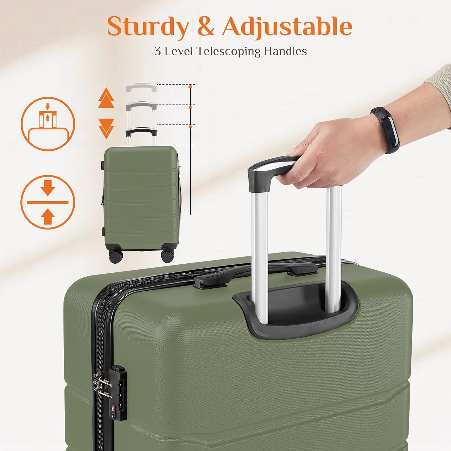 28 Inch Carry on Luggage, Hard - Expandable Hard Shell Luggage Set review and price