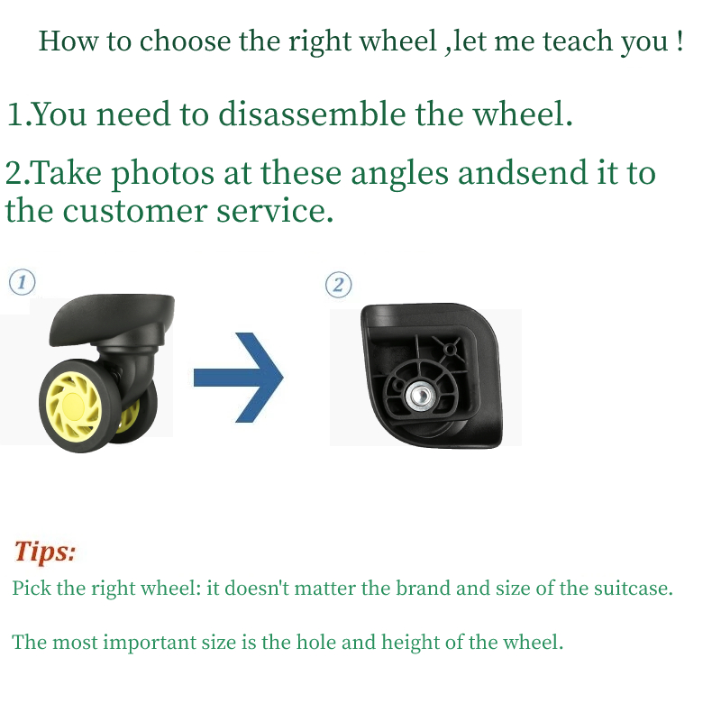 1 Pair of Universal Luggage Wh - Silent Replacement Luggage Wheels review and price