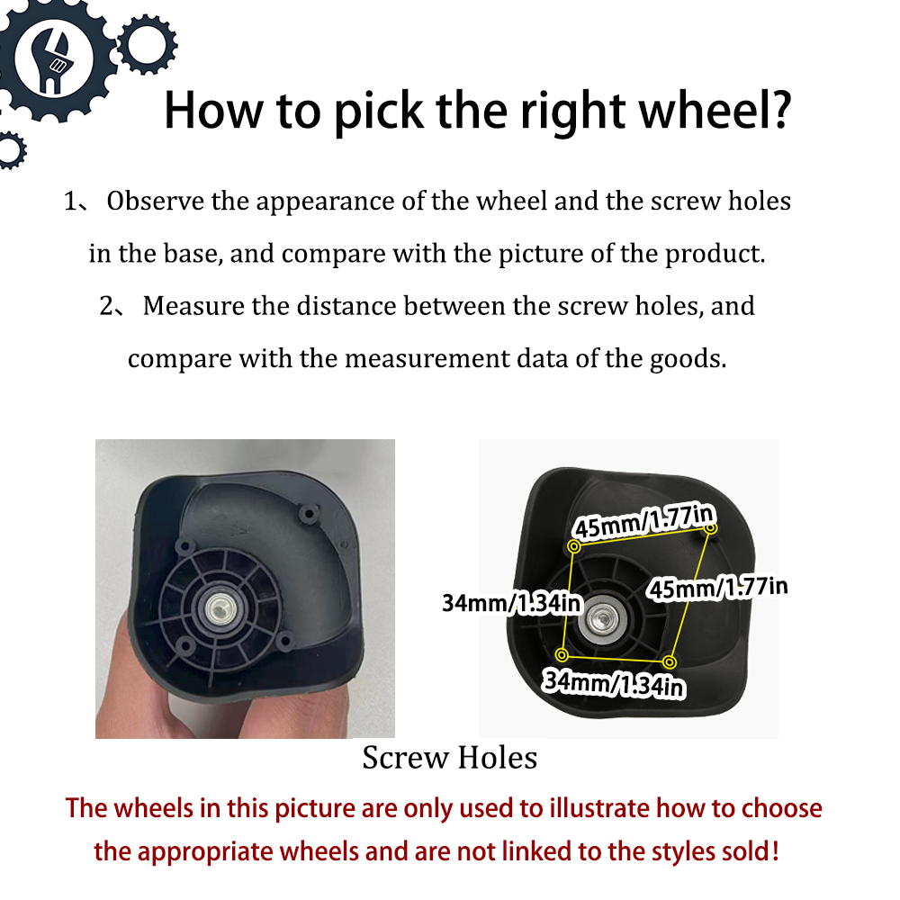 Replacement For Baixiang NL033 - Silent Replacement Luggage Wheels review and price