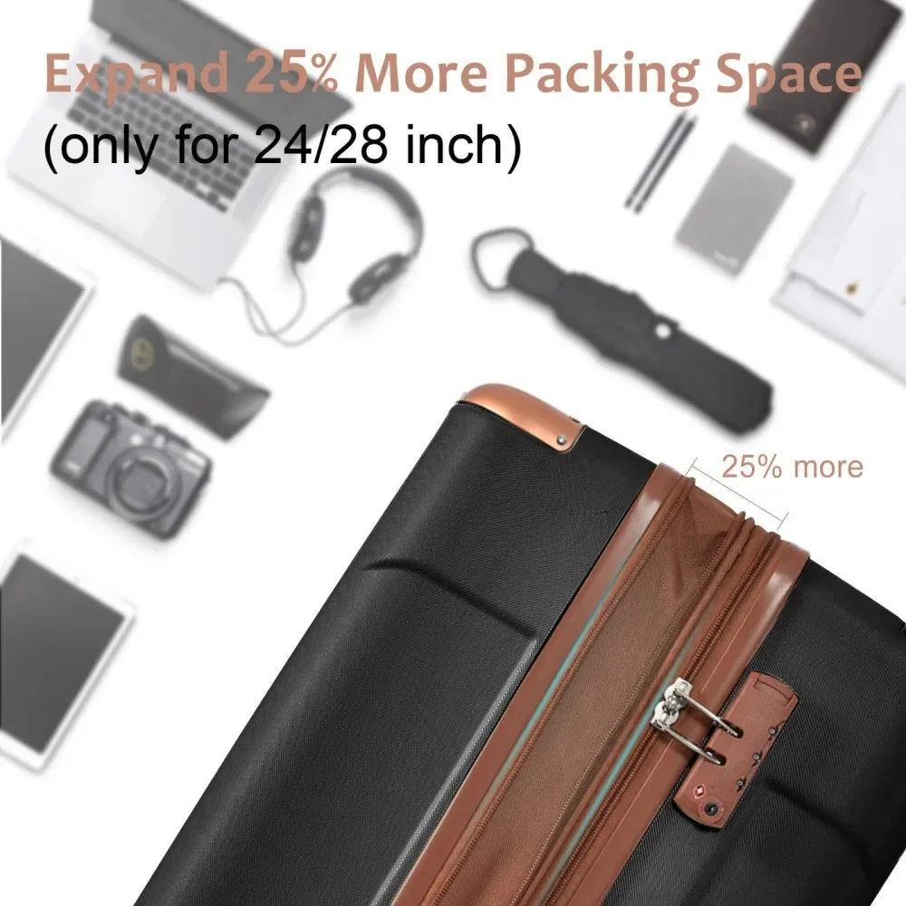 Luggage Sets 3 Piece, Expandab - Expandable Hard Shell Luggage Set review and price