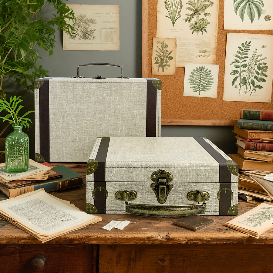 2pcs Vintage Suitcase Style St - Retro Vintage Trunk Suitcase review and price