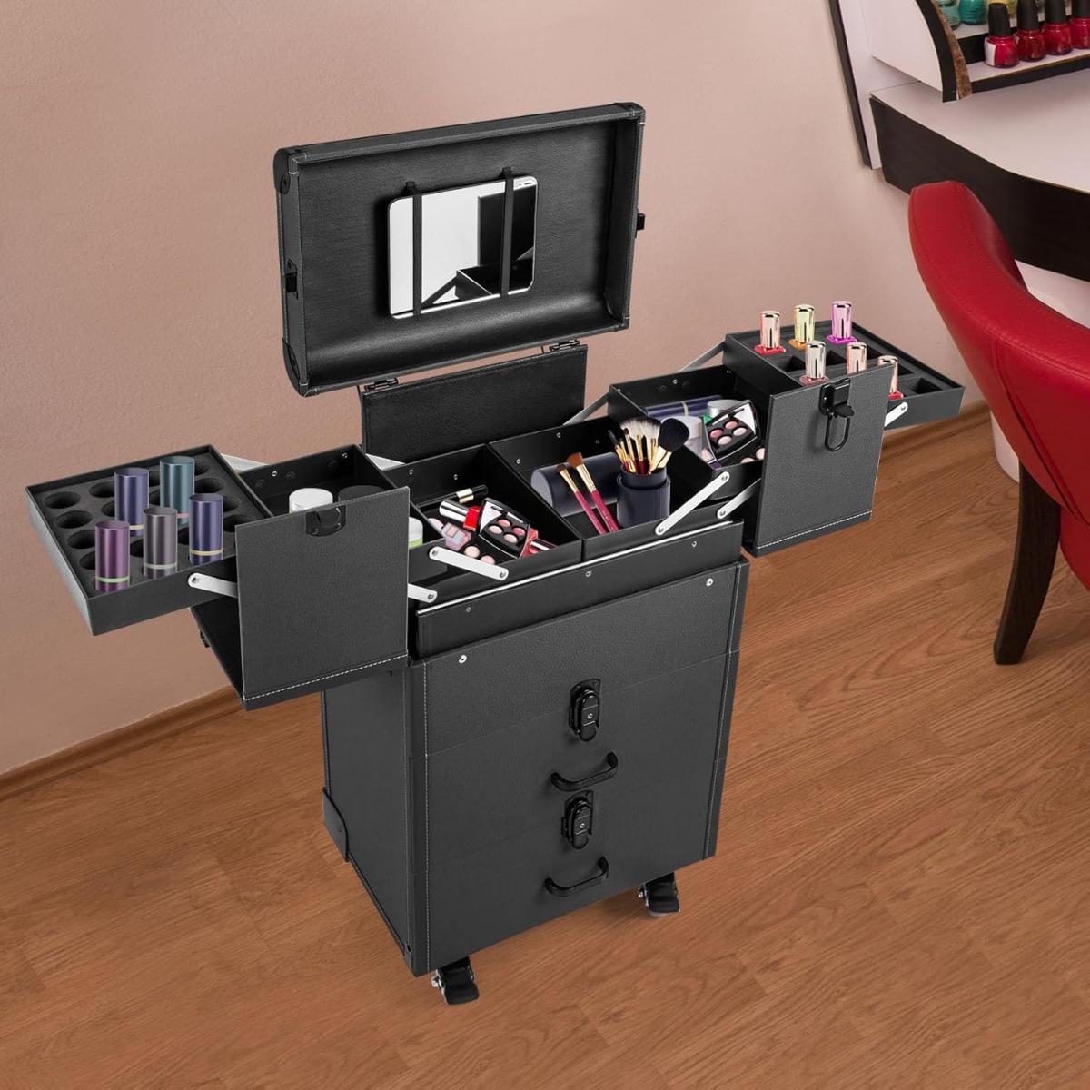 Professional Rolling Makeup Ca - Backpacks review and price