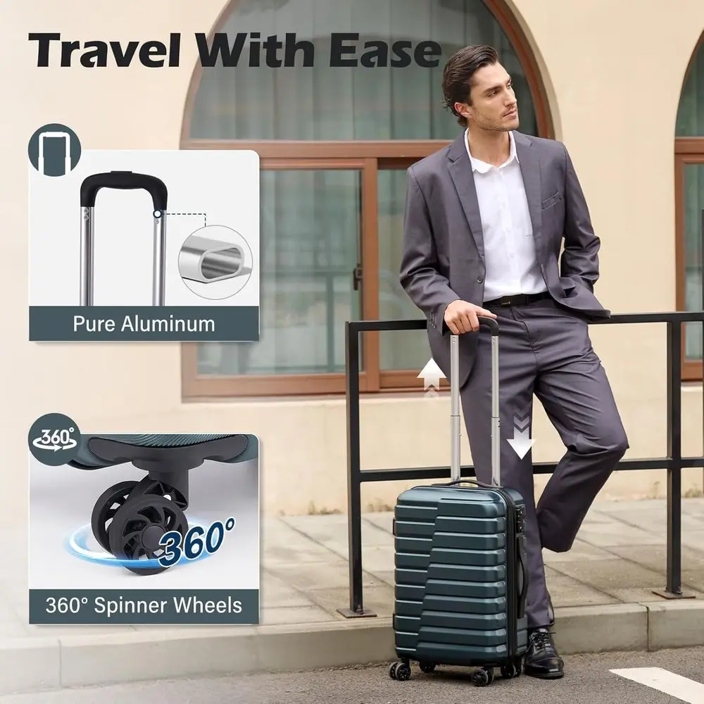 3-Piece Hard Shell Spinner Sui - Expandable Hard Shell Luggage Set review and price
