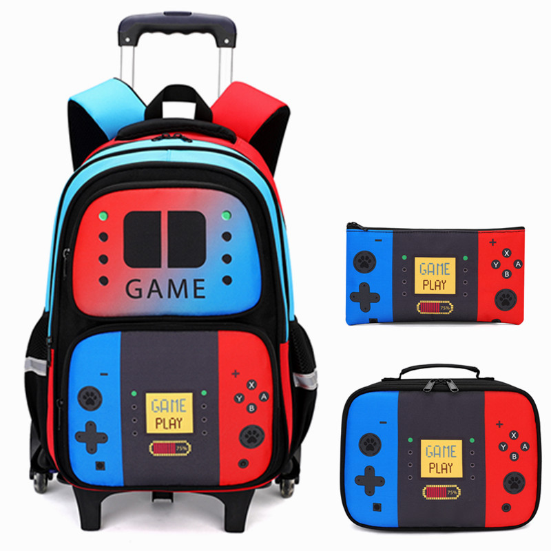 3PCS Kids Rolling Backpack for - Foldable Rolling Luggage Bag review and price