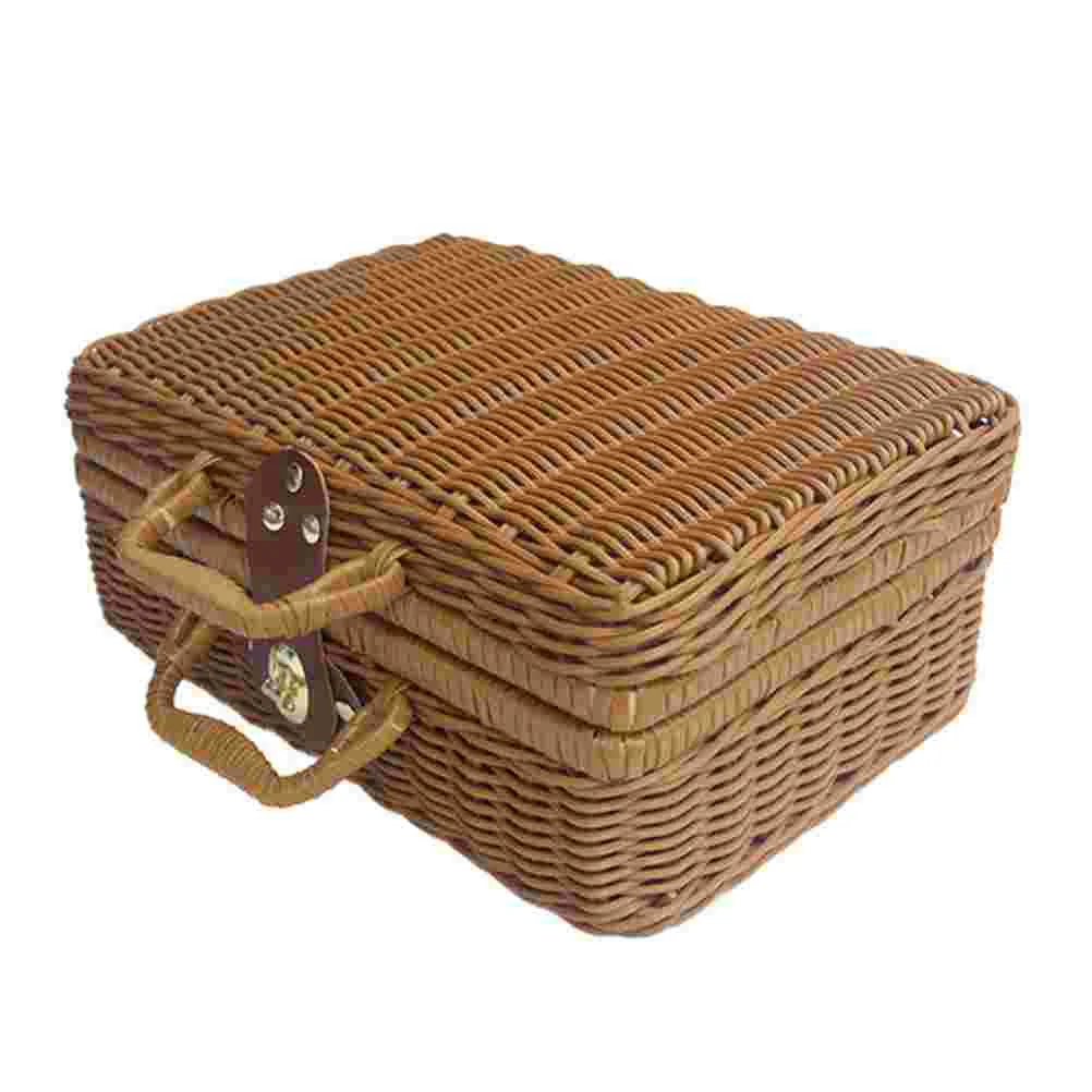 Basket Rattan Wicker Suitcase  - Retro Vintage Trunk Suitcase review and price