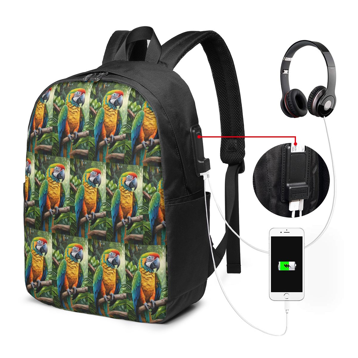 Cute Macaw Parrots Backpack Tr - Travel Bags review and price