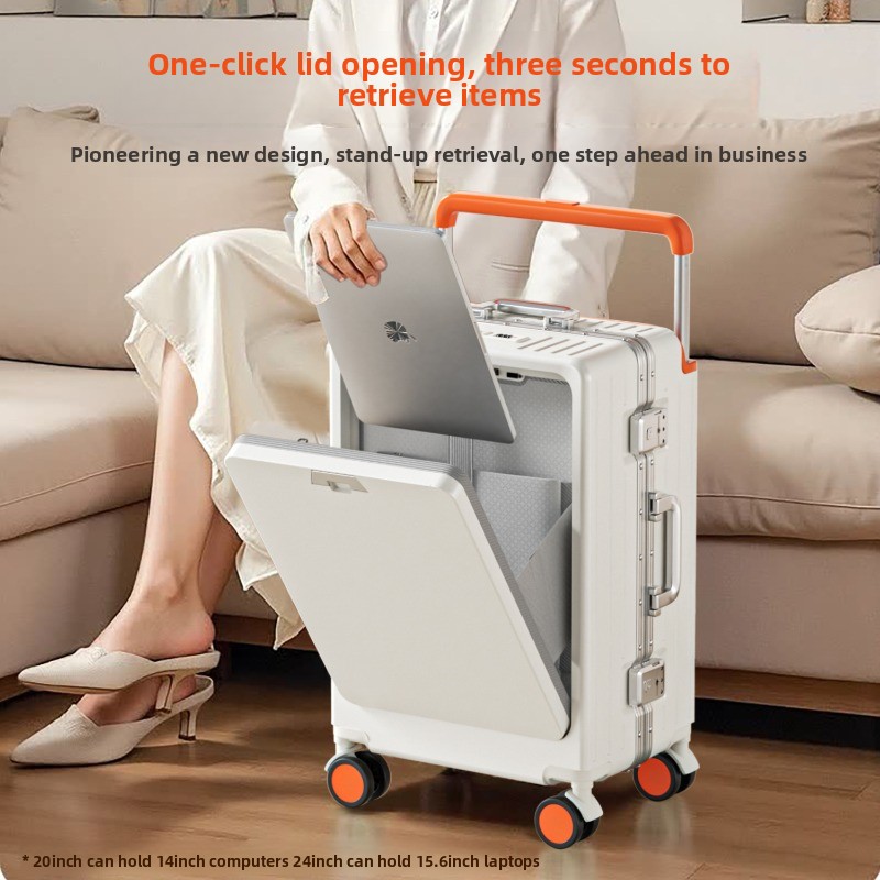 20/24/26 inch Aluminum Frame L - Front Opening Laptop Luggage 24 Inch review and price