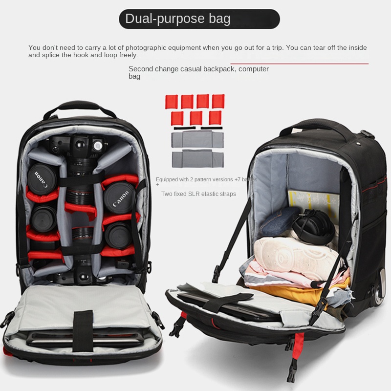 Trolley Photography Backpack P - Foldable Rolling Luggage Bag review and price