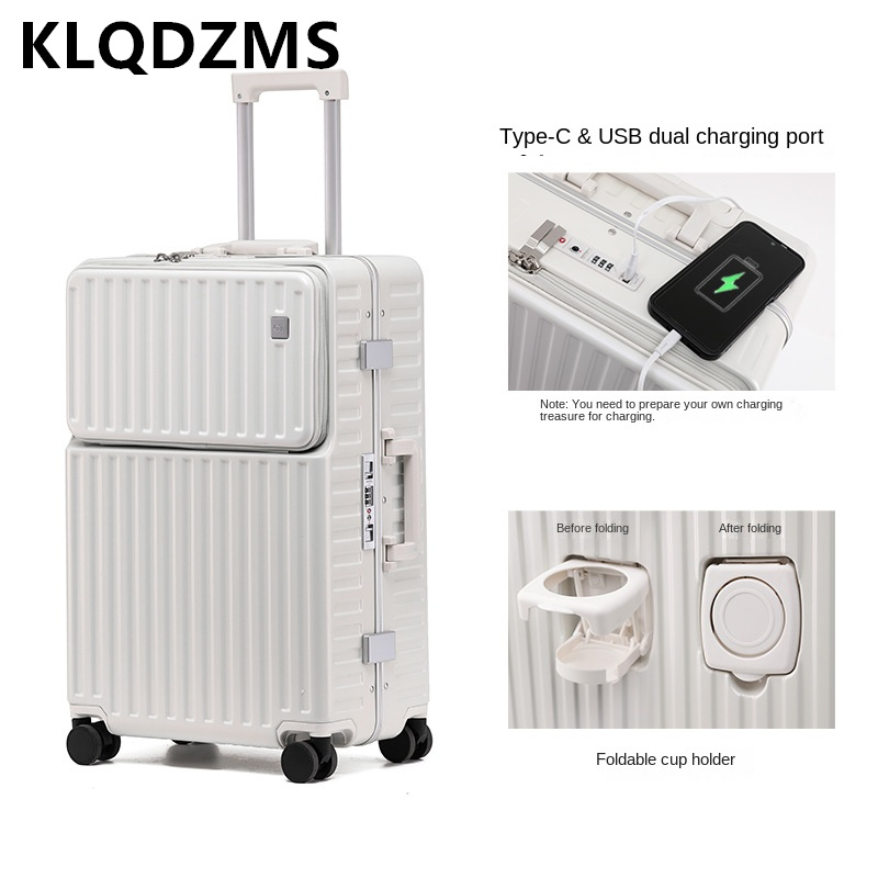 KLQDZMS Handheld Travel Suitca - Front Opening Laptop Luggage 24 Inch review and price